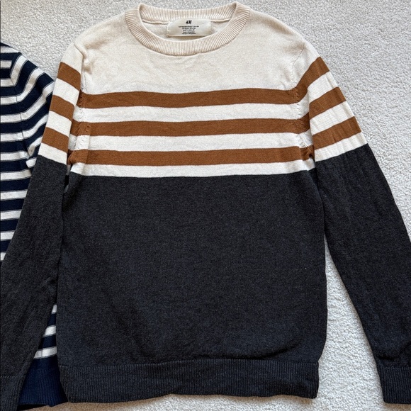 H&M Boys’ Striped Cotton Sweaters - set of 2 - Picture 3 of 7
